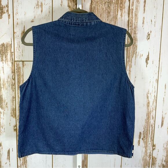 KEREN hart, Festive Snowman Vest - Blue and Cream. Size Medium. Excellent cond! - Picture 5 of 5